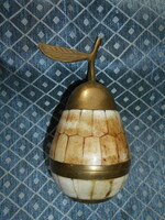 Pear-shaped copper-bone box - solid, beautiful piece