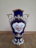 Hollóházi barokk porcelán váza