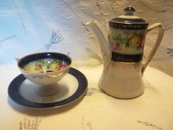 Porcelain mocha set with jug.