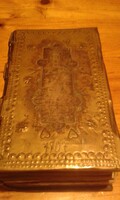 Antique Bible from 1861, copper-covered, Slovak language