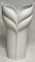 Rosenthal modern vase uta feyl vtg 1970s white bisque, matt porcelain vase signed.