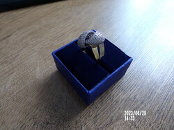 Csodás fehér és sárga arany gyűrű 6,3 gr