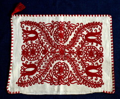 Embroidered linen Transylvanian written pillow cover decorative pillow 45.5x59.5cm
