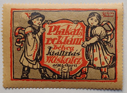 Miskolc poster and advertising stamp exhibition advertising stamp from 1914