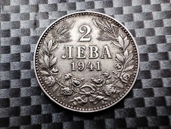 Bulgária 2 leva, 1941 RITKA! III. Borisz cár (1918 - 1943)