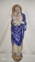 Height 45.5 cm wmf ceramic Mary with baby holy relic extremely rare wall ornament collectors marked