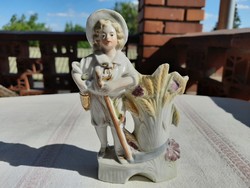 Antique porcelain figurine violet vase