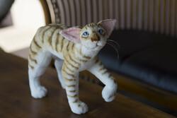 Művészi Oriental macska plüss, élethű cica plüss másolat, művészi állat plüss játék rendelésre