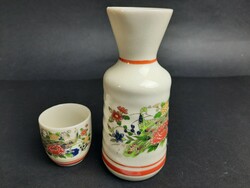Japanese sake set, pourer + cup. /392/