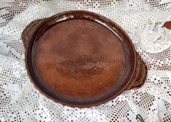 Kerámia Made in Germany német barna   asztalközép Gyönyörű mintájú  fás tájas