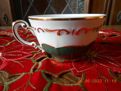 Zsolnay zöld Pompadour III-as kávés csésze