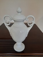 Nagy Fehér Herendi porcelán serleg váza