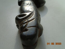 Ancient Chinese Meteorite Jade Statue, Talisman in the Style of the Neolithic Hongshan Culture