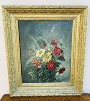 Still life painting,, with frame,