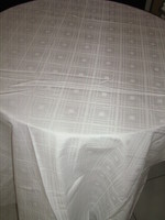 Beautiful white damask tablecloth