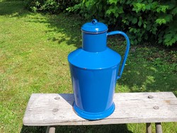 Old enameled blue enameled iron jug 7 l vintage water jug decoration water jug