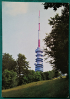 Blue roof, TV tower, postcard, 1984