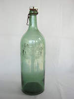 Dew water green glass bottle with buckle