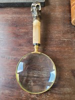 Antique copper magnifying glass