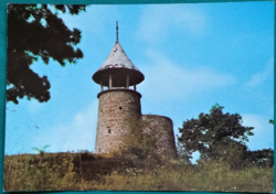 Mátrafüred, Kozmár lookout, postmarked postcard, 1984
