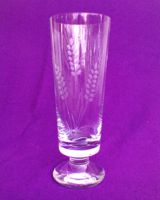 Glass vase with base 23 cm high
