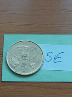 Cyprus 5 cents 1998 bull's head, nickel-brass se