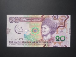Türkmenisztán 20 Manat 2017 Unc