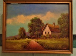 Oil painting -/wood panel/- 36x27 cm. Unknown author.