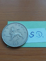 English England 10 new pence 1968 queen elizabeth, copper-nickel sd