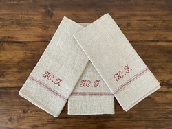 Home-woven linen tea towel