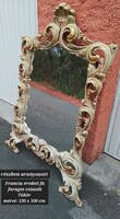 French Florentine polished mirror in an antique Oria wood frame