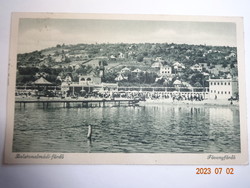 Régi képeslap:  Balatonalmádi-fürdő, Fövenyfürdő (1941)