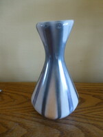 Retro striped mother-of-pearl glazed ceramic vase