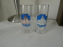Retro balaton souvenir glasses with sailing