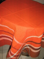 Beautiful, elegant, brick-red woven tablecloth, new