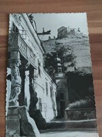 Old postcard, sümeg, bishop's palace entrance, used