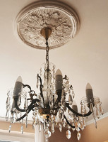 6-branch crystal chandelier, a showy and beautiful piece full of jingles. :) in Maria Theresia style