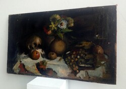 Barta e.: Still life, large oil on canvas painting