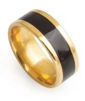 Orb ring orv. Special rings made of metal, fire enamel in the middle, golden color. Size: 9-10
