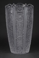 1N409 Nagyméretű hibátlan kristály váza 20.5 cm 2.2kg