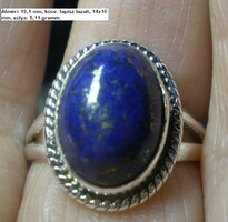 925 Silver ring with lapis lazuli 19.8/62.2 mm