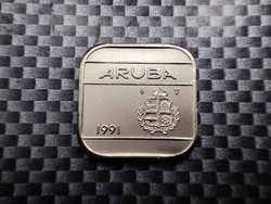 Aruba 50 cents, 1991 RITKA! 312.000 Db.
