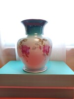 Old Hólloháza porcelain rose vase