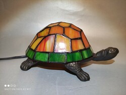 Tiffany teknős lámpa színpompás