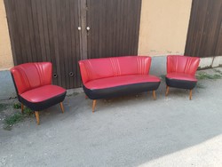 Retro leather sofa set for sale!