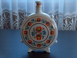 Large floral Raven House porcelain water bottle, perfect cork stopper with porcelain end