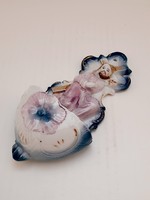 Porcelán szenteltvíztartó, 16,5 cm