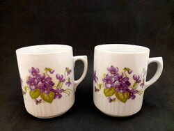 Zsolnay mug with violet skirt, 2 pieces in one