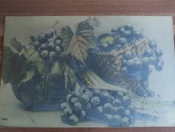 Old floral postcard, used