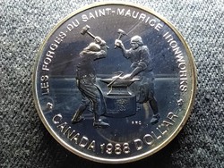 Canada 250th Annual St. Maurice Ironworks.500 Silver $ 1 1988 (id62187)